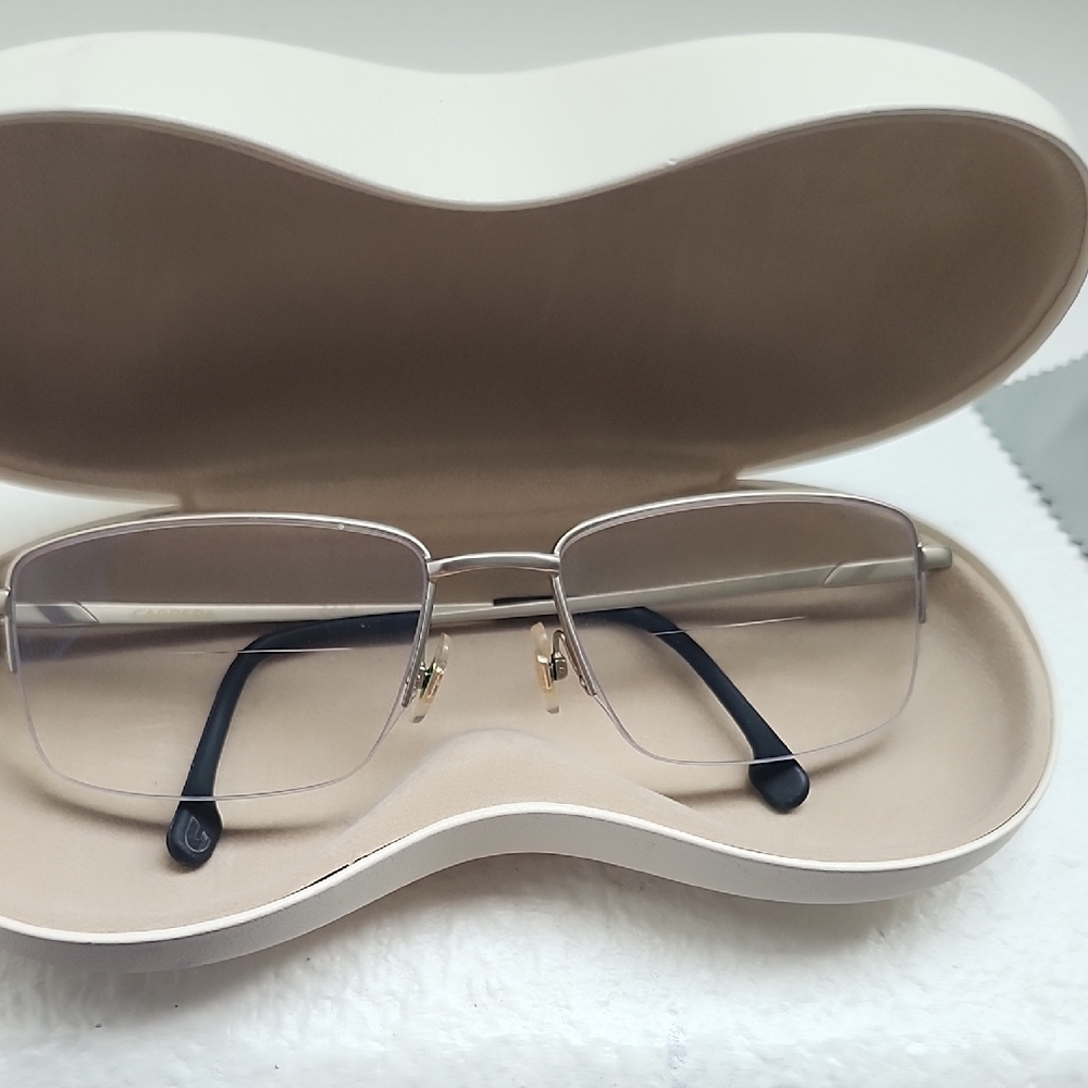 Silver Rectangular Carrera Eyeglasses - image 1